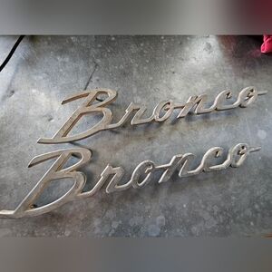 Vintage Ford Bronco Name Plates